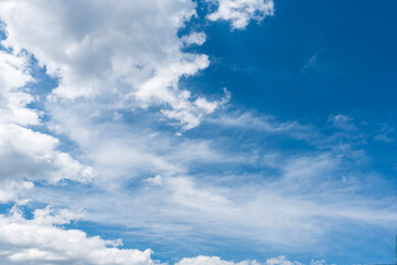 african stock photo of white clouds in a crisp blue sky