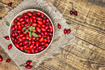 Rose hip fruits background