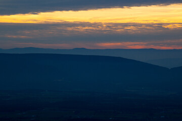 Sunset in the mountains