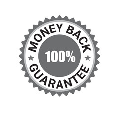 Fototapeta na wymiar Satisfaction guarantee 100% logo, Money back guarantee, Customer Service, Vector logo