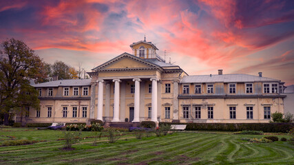 Krimulda Palace in Gauja National Park Near Sigulda, Latvia. Krimulda Manor, Rehabilitation Clinic