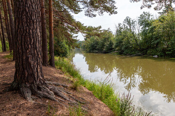 
landscape, river in the forest, Sysert, Sverdlovsk region