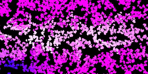 Fototapeta na wymiar Dark pink vector backdrop with chaotic shapes.