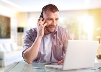 Naklejka premium Agent help.