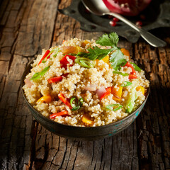 Delicious healthy quinoa and couscous salad