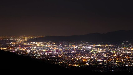 東京夜景 タイムラプス 大都会の街並みクローズアップ Wall Mural Oka