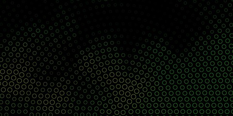 Dark Green, Yellow vector layout with circle shapes.