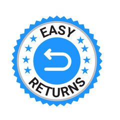 Easy Returns Vector logo, easy returns badge, returns symbol