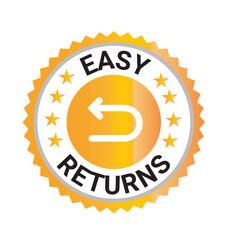 Easy Returns Vector logo, easy returns badge, returns symbol
