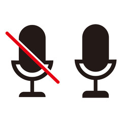 microphone audio  set, icon vector symbol