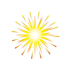 Fototapeta premium fireworks golden lines in circle celebration festive party