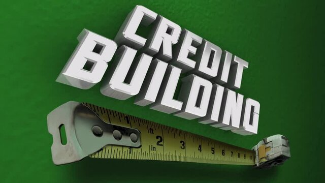 Credit Building Measuring Tape Fix Repair Rebuild Score Rating 3d Animation