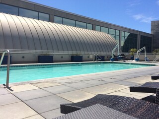 Hotel swimming pool in San Jose, California, USA