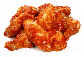 Barbecue - Raw Chicken Wings on white Background - Isolated