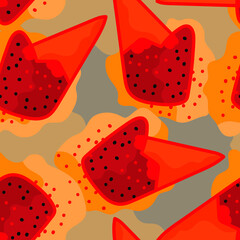 Abstract unusual seamless backdrop with hand drawn ice creams