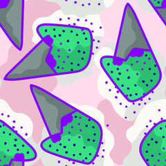 Abstract unusual seamless backdrop with hand drawn ice creams