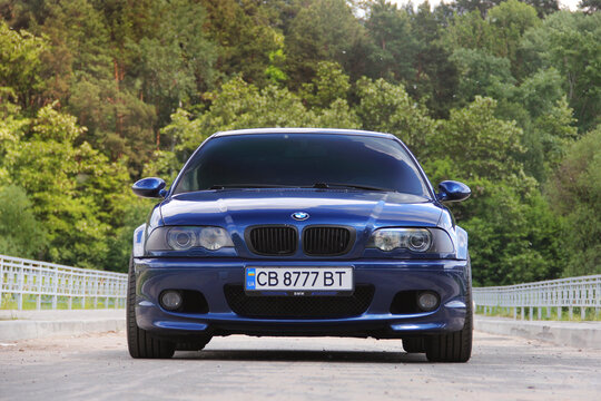 Chernihiv, Ukraine - May 24, 2019: BMW E46 sports car in the city