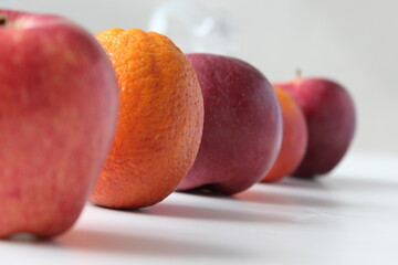 Healthy fruits. Fruit on a white background. 