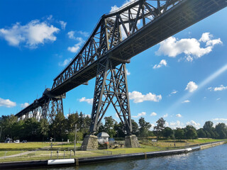 Railway bridge in Rendsburg in Germany