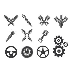 automotive spareparts vector icon illustration design