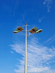 Wind power and solar power for use with street lighting
