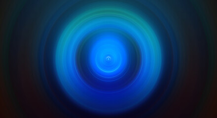 Abstract round blue background. Circles from the center point. Image of diverging circles. Rotation that creates circles.
