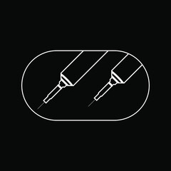 syringe icon, syringe medical icon