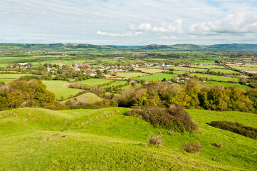 Fototapeta na wymiar View from Brent knoll, Somerset