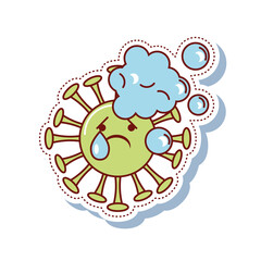 coronavirus covid 19 virus pathogen outbreak disease sticker icon