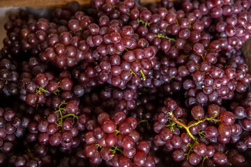 Red Grape, Grape, Table, Basket, Wine