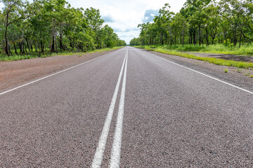 Fototapeta na wymiar The road to Litchfield national Park in Australia's Northern Territory