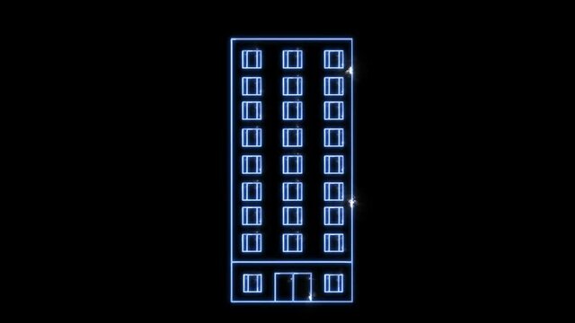 digital architecture beside condominium and clean energy move around building futuristic holographic modern technology