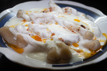 turkish type ravioli, ravioli, potato pasty, meat pasty