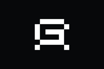 RG logo letter design on luxury background. GR logo monogram initials letter concept. RG icon logo design. GR elegant and Professional letter icon design on black background. R G GR RG - obrazy, fototapety, plakaty