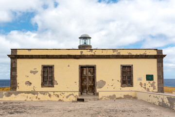 Lighthouse on Isla Lobos in Fuerteventura in summer 2020