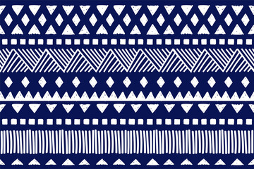 Tribal pattern. Ethnic geometric seamless background, boho motif, maya, aztec line vector illustration. mexican print texture