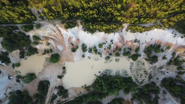 Abandoned kaolin quarry