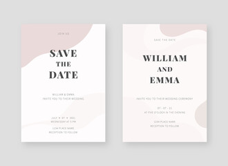 Invitation card template. Set of wedding invitation card template design. Vector decorative design background.
