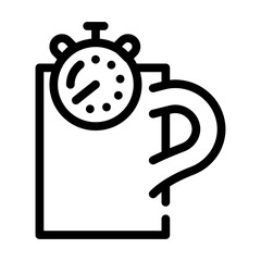 coffee break relax time line icon vector illustration