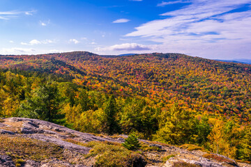 Mountains in New Hampshire display spectacular fall colors