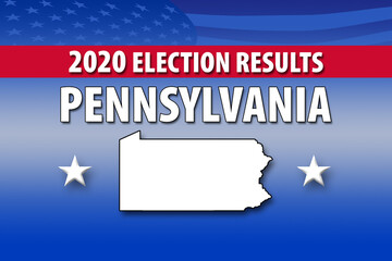Obraz na płótnie Canvas 2020 Election Results Pennsylvania - Illustration