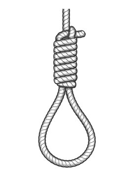 Hangmans noose Engraving illustration