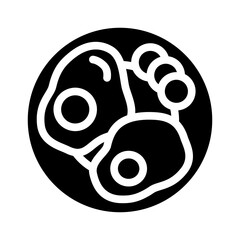 Obraz premium breakfast food glyph icon vector illustration sign