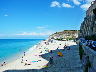Italy,Calabria-view to the Tropea beach