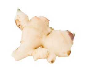 Fresh ginger on a white background