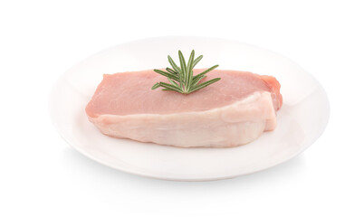 Fresh pork isolated on white background