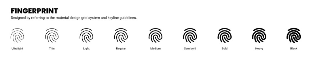 fingerprint icon is designed to be simple, uncomplicated, and minimal referring to Google&rsquo;s Material Design.