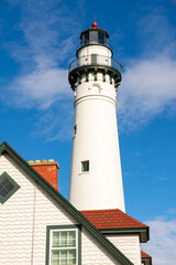 Fototapeta na wymiar Wind Point Lighthouse