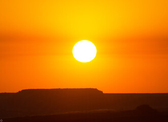 sunset in the mountains