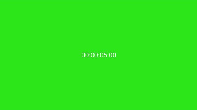 time code green background eight seconds